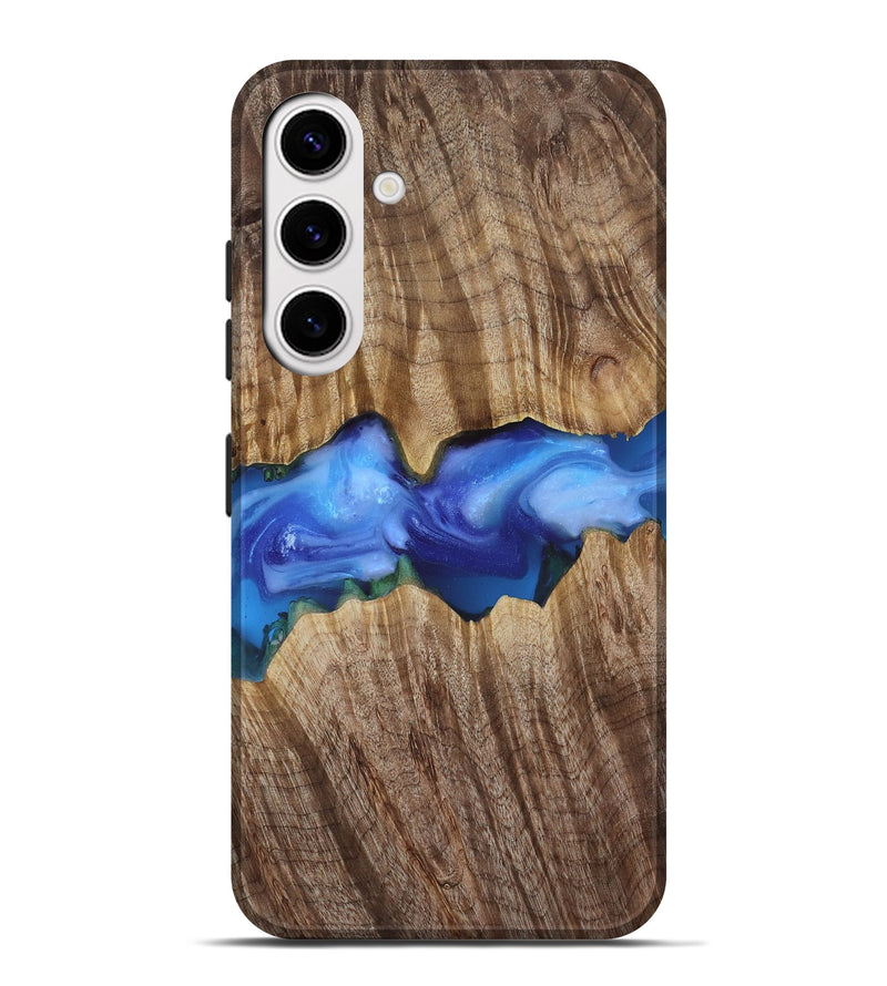 Galaxy S25 Plus Wood Live Edge Phone Case - Ole (Blue, 818244)