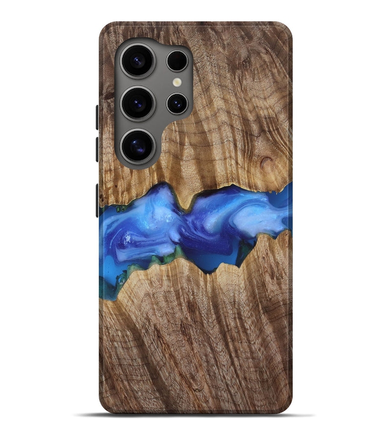 Galaxy S25 Ultra Wood Live Edge Phone Case - Ole (Blue, 818244)