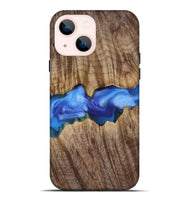 iPhone 14 Plus Wood Live Edge Phone Case - Ole (Blue, 818244)