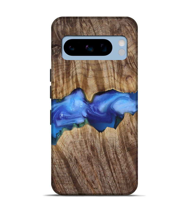 Pixel 8 Pro Wood Live Edge Phone Case - Ole (Blue, 818244)