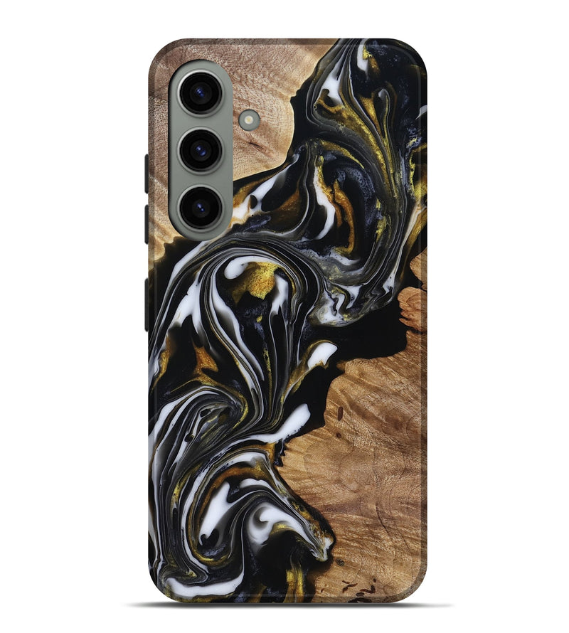 Galaxy S24 Plus Wood Live Edge Phone Case - Katy (Black & White, 818245)