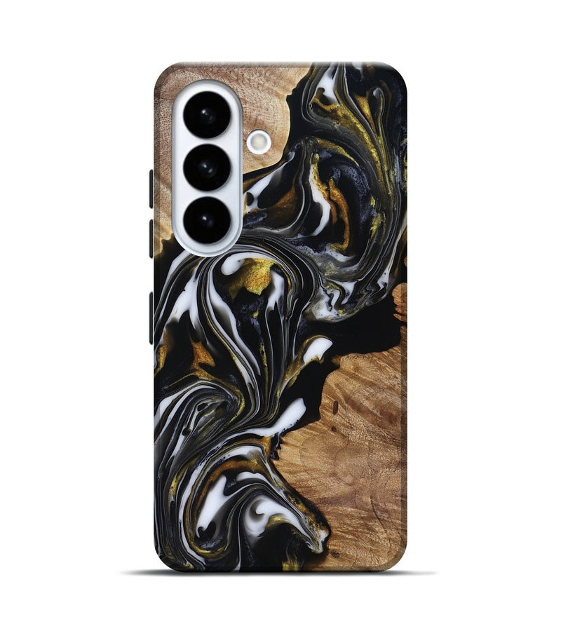 Galaxy S26 Wood Live Edge Phone Case - Katy (Black & White, 818245)