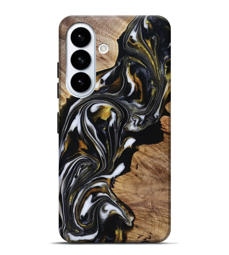 Galaxy S26 Plus Wood Live Edge Phone Case - Katy (Black & White, 818245)