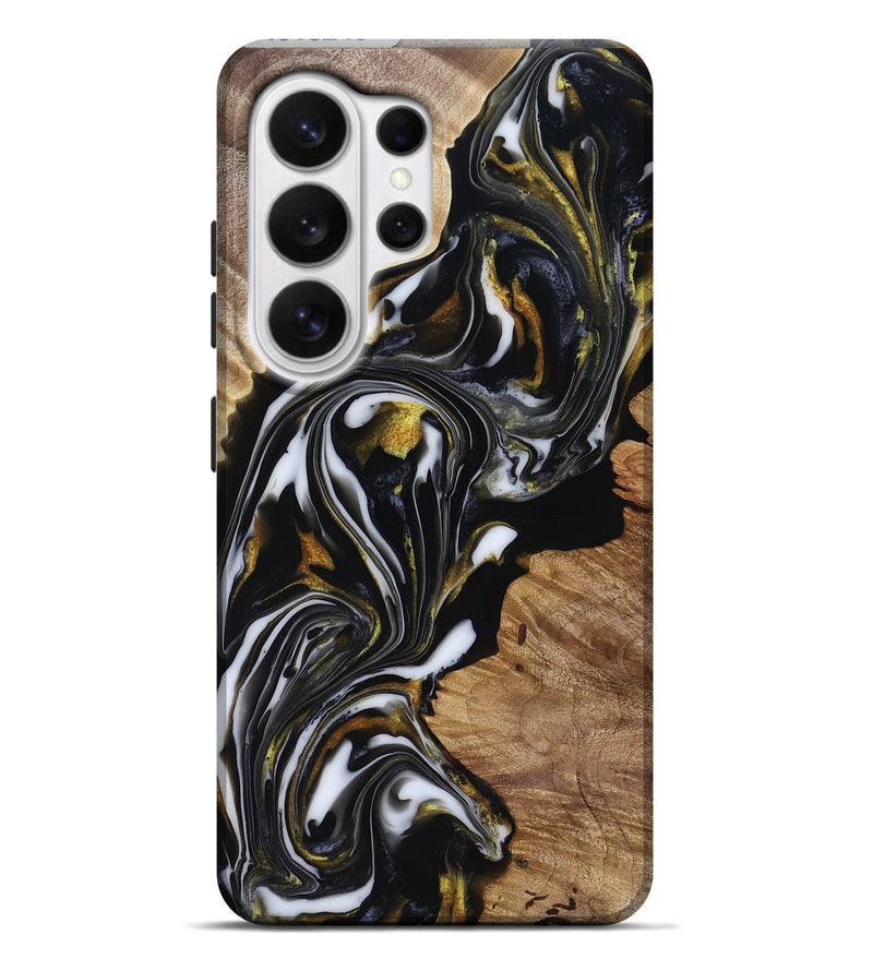 Galaxy S26 Ultra Wood Live Edge Phone Case - Katy (Black & White, 818245)