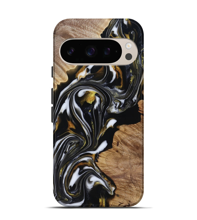 Pixel 10 Wood Live Edge Phone Case - Katy (Black & White, 818245)