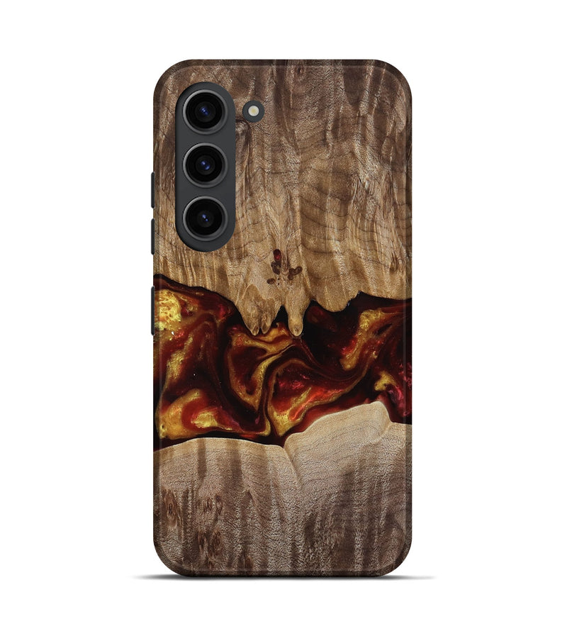 Galaxy S23 Wood Live Edge Phone Case - Lizeth (Red, 818246)