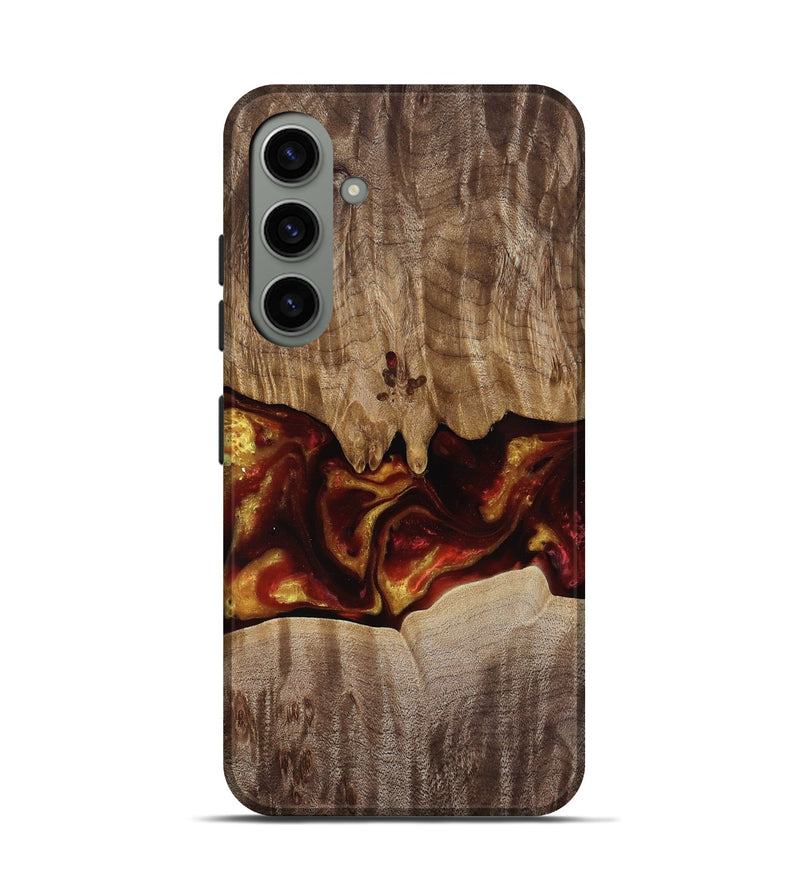 Galaxy S24 Wood Live Edge Phone Case - Lizeth (Red, 818246)