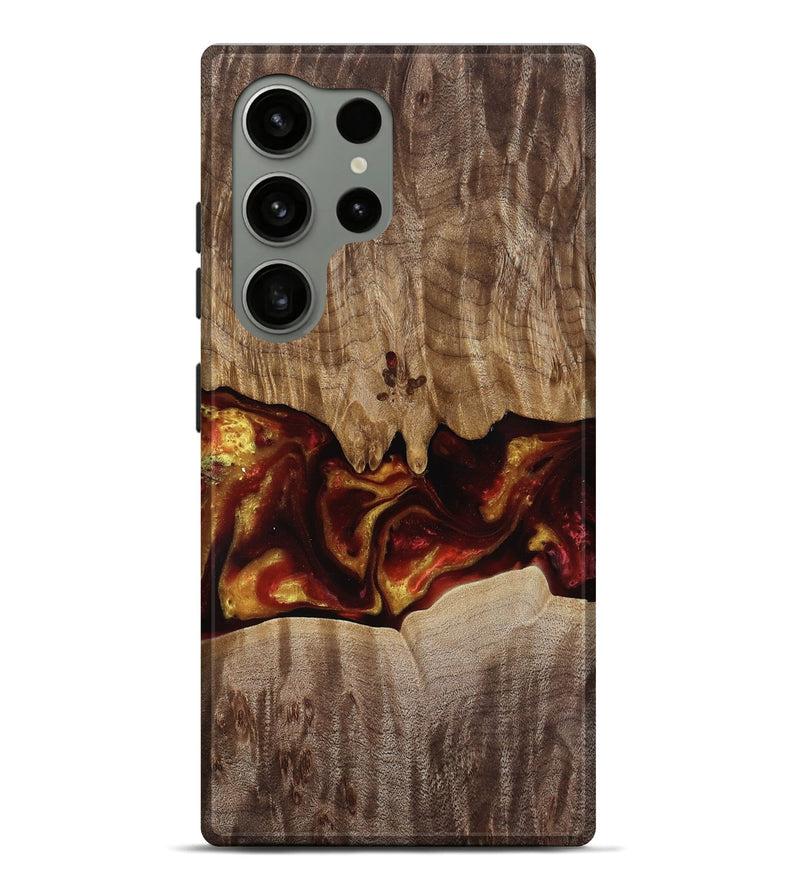 Galaxy S24 Ultra Wood Live Edge Phone Case - Lizeth (Red, 818246)