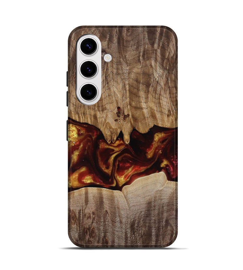 Galaxy S25 Wood Live Edge Phone Case - Lizeth (Red, 818246)