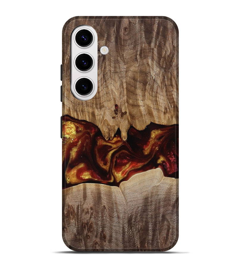 Galaxy S25 Plus Wood Live Edge Phone Case - Lizeth (Red, 818246)