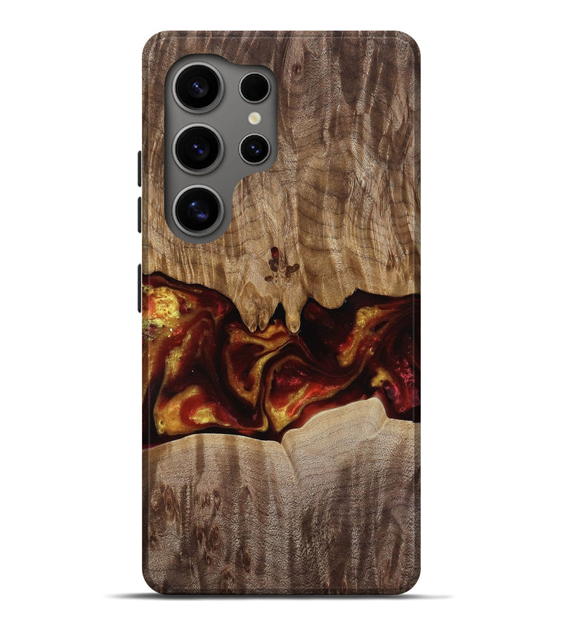 Galaxy S25 Ultra Wood Live Edge Phone Case - Lizeth (Red, 818246)