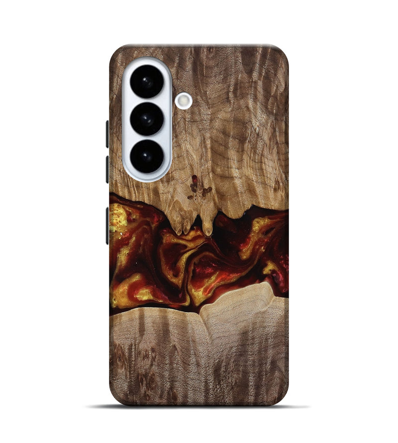 Galaxy S26 Wood Live Edge Phone Case - Lizeth (Red, 818246)
