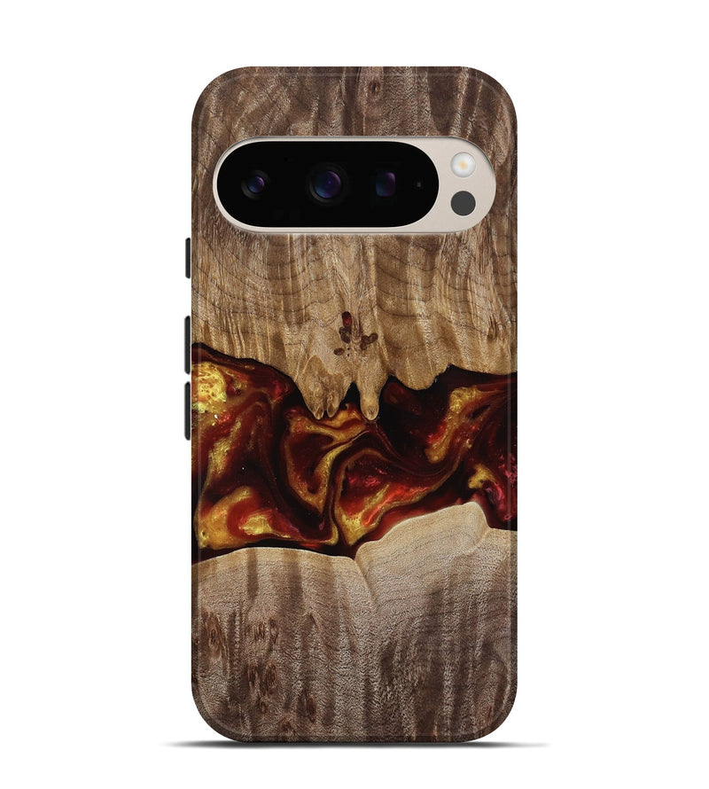 Pixel 10 Pro Wood Live Edge Phone Case - Lizeth (Red, 818246)