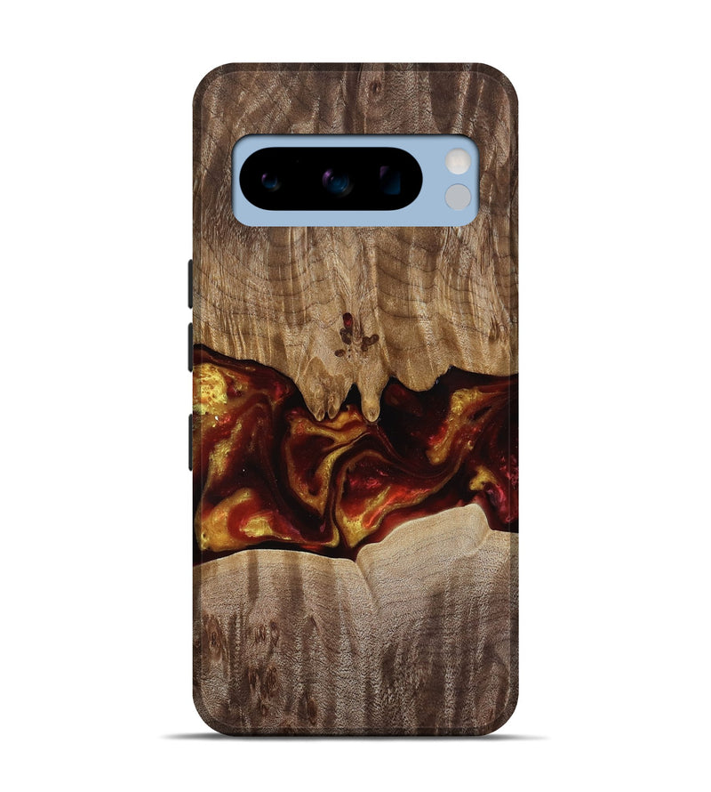 Pixel 8 Pro Wood Live Edge Phone Case - Lizeth (Red, 818246)