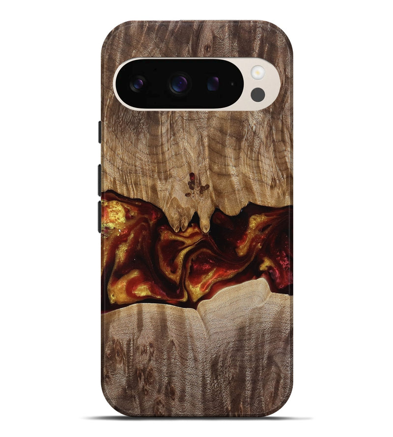 Pixel 9 Pro XL Wood Live Edge Phone Case - Lizeth (Red, 818246)