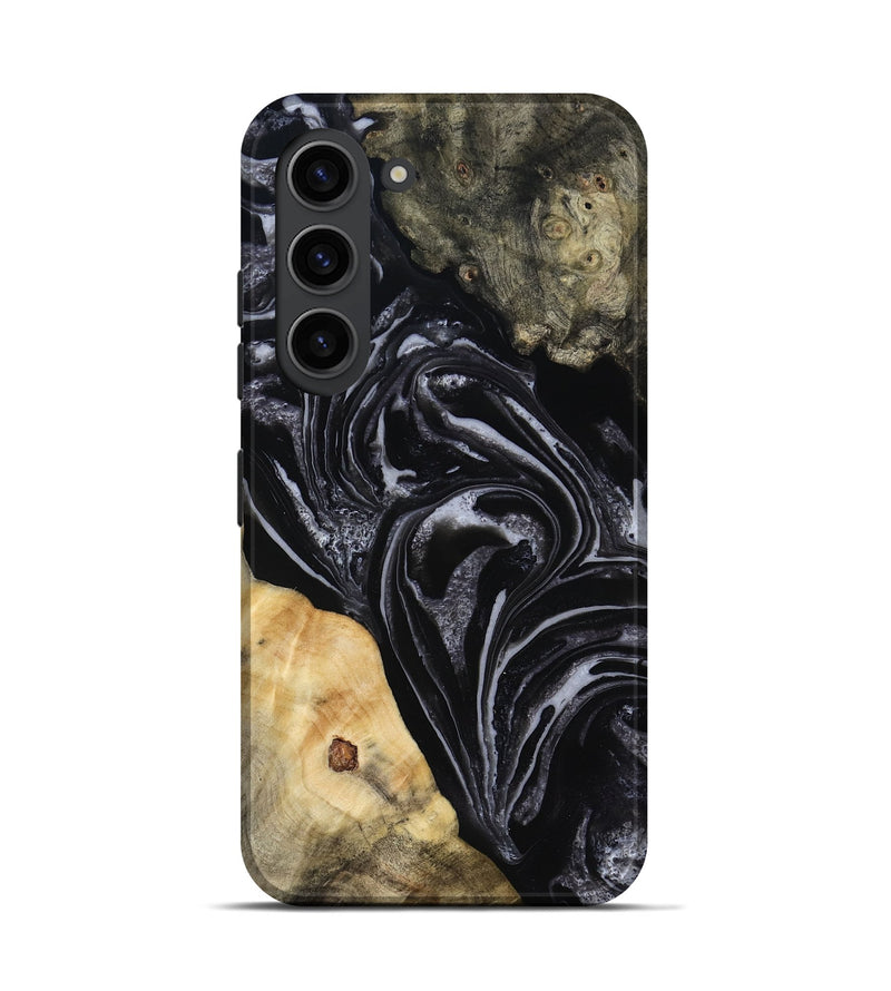 Galaxy S23 Wood Live Edge Phone Case - Claude (Black & White, 818247)