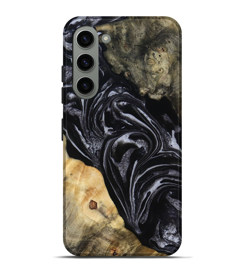 Galaxy S23 Plus Wood Live Edge Phone Case - Claude (Black & White, 818247)