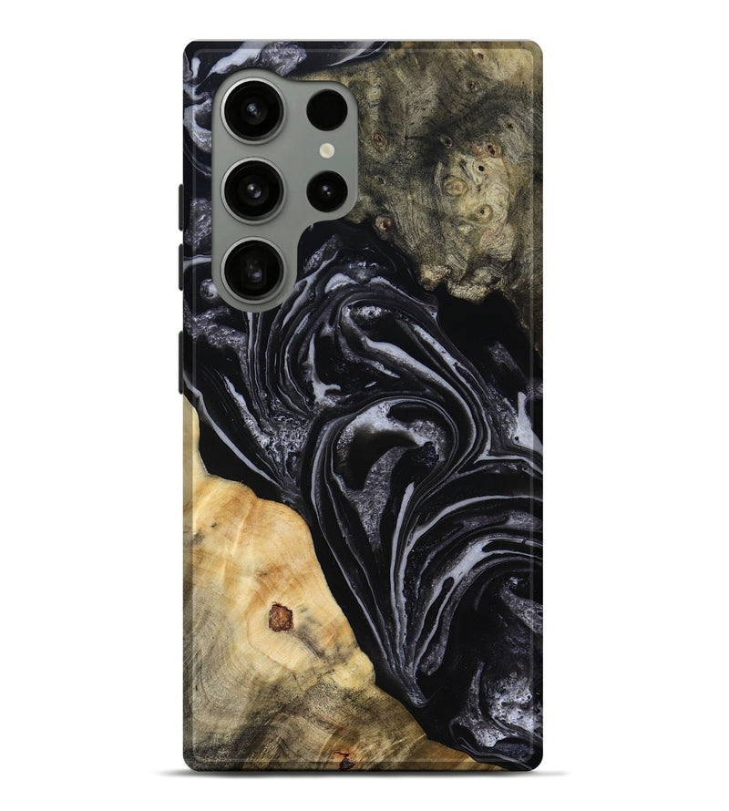 Galaxy S24 Ultra Wood Live Edge Phone Case - Claude (Black & White, 818247)