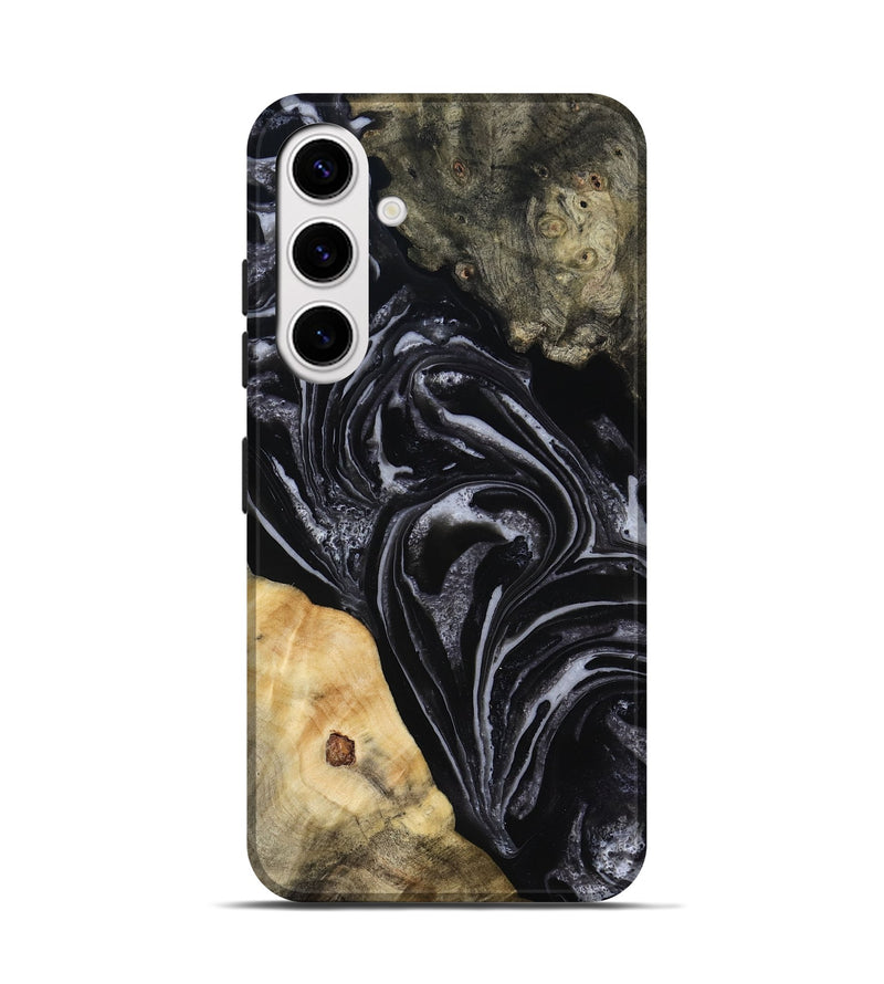 Galaxy S25 Wood Live Edge Phone Case - Claude (Black & White, 818247)