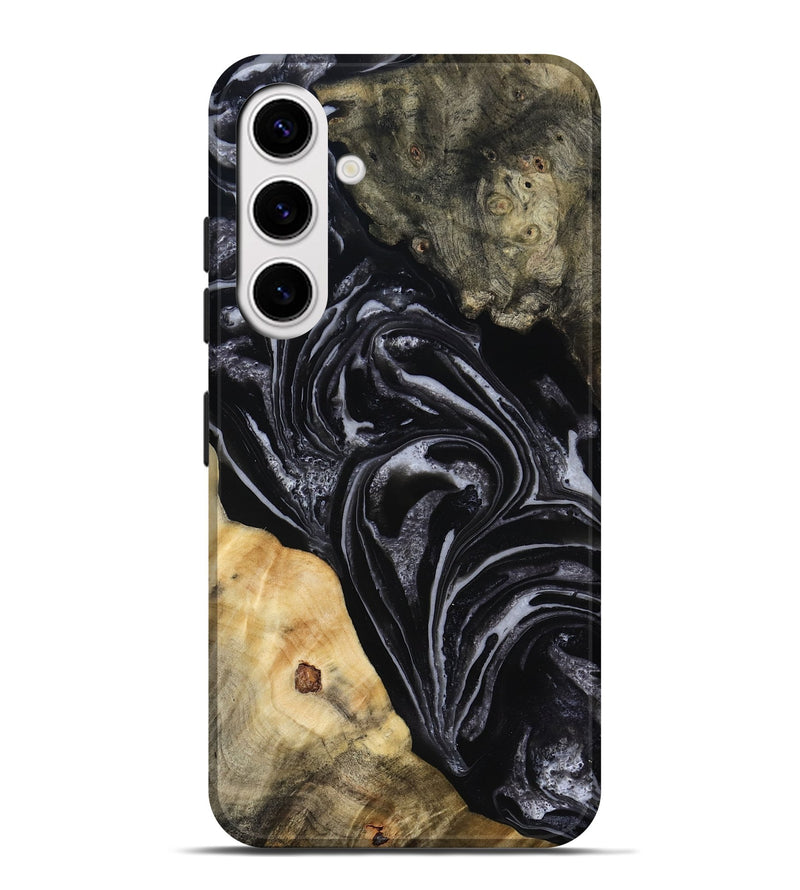 Galaxy S25 Plus Wood Live Edge Phone Case - Claude (Black & White, 818247)