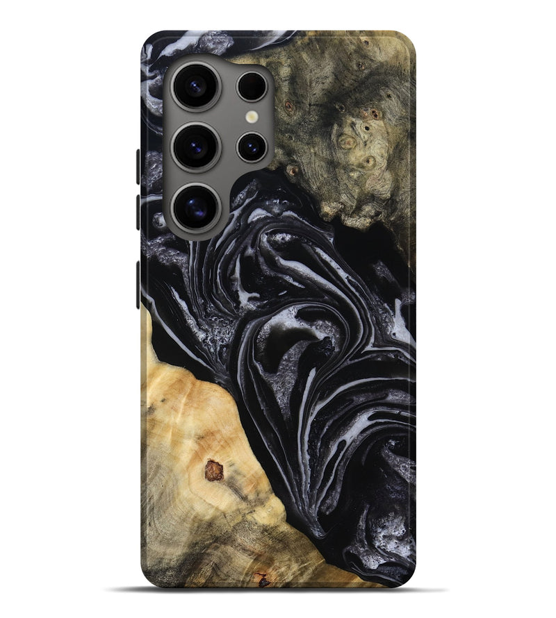 Galaxy S25 Ultra Wood Live Edge Phone Case - Claude (Black & White, 818247)