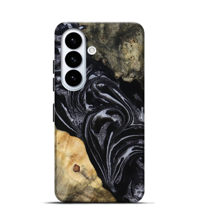 Galaxy S26 Wood Live Edge Phone Case - Claude (Black & White, 818247)