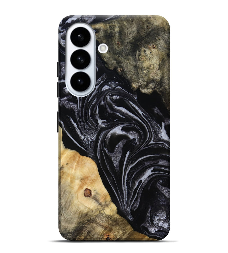Galaxy S26 Plus Wood Live Edge Phone Case - Claude (Black & White, 818247)