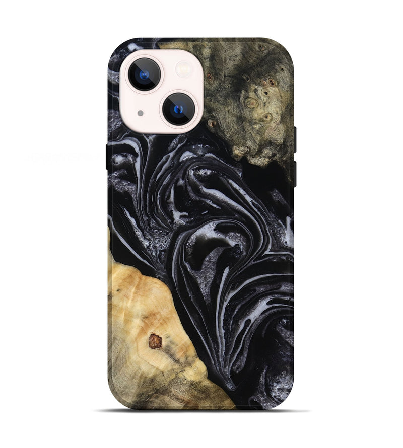 iPhone 13 Wood Live Edge Phone Case - Claude (Black & White, 818247)