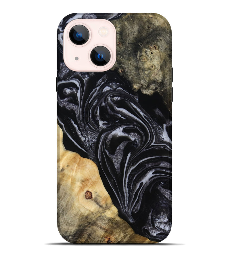iPhone 14 Plus Wood Live Edge Phone Case - Claude (Black & White, 818247)