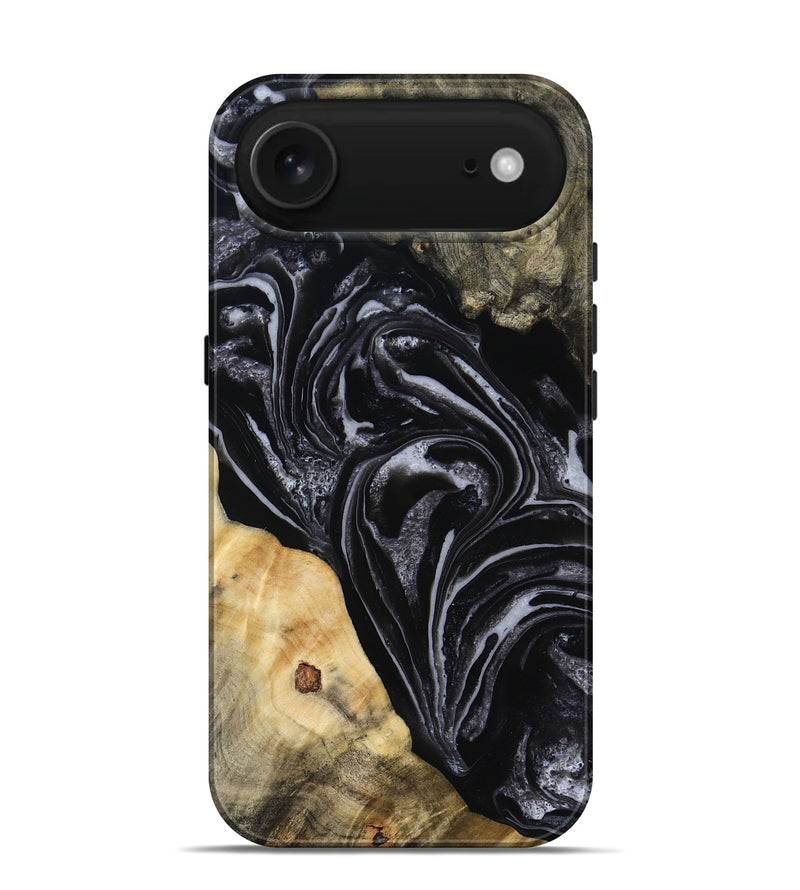 iPhone 17 Air Wood Live Edge Phone Case - Claude (Black & White, 818247)