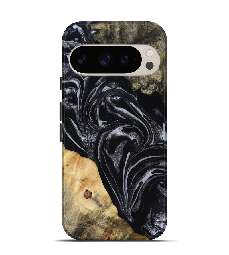 Pixel 10 Pro Wood Live Edge Phone Case - Claude (Black & White, 818247)