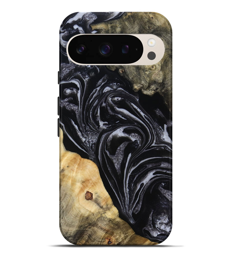 Pixel 9 Pro XL Wood Live Edge Phone Case - Claude (Black & White, 818247)