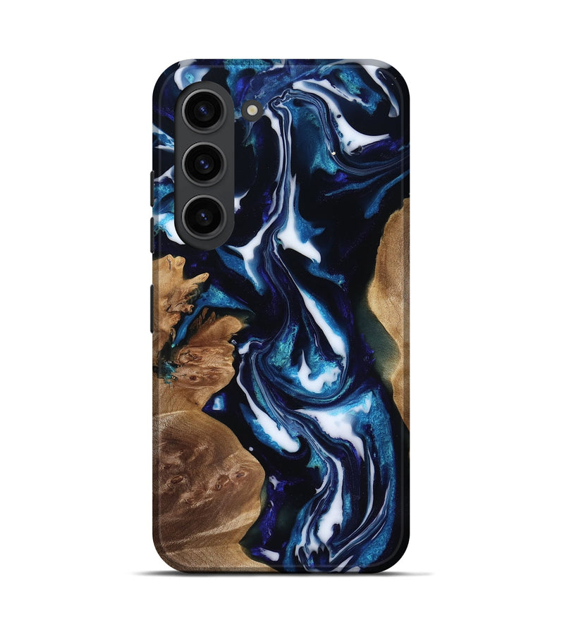 Galaxy S23 Wood Live Edge Phone Case - Lonnie (Blue, 818248)