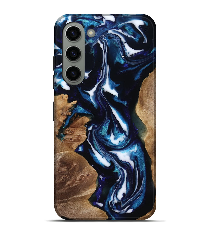 Galaxy S23 Plus Wood Live Edge Phone Case - Lonnie (Blue, 818248)