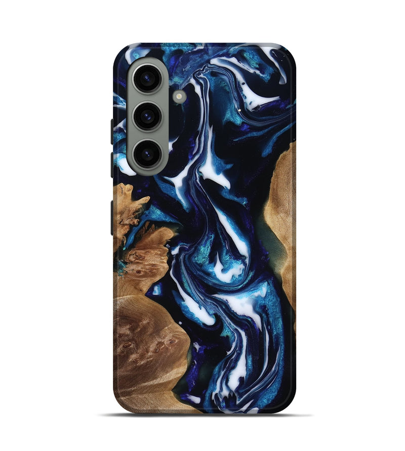 Galaxy S24 Wood Live Edge Phone Case - Lonnie (Blue, 818248)