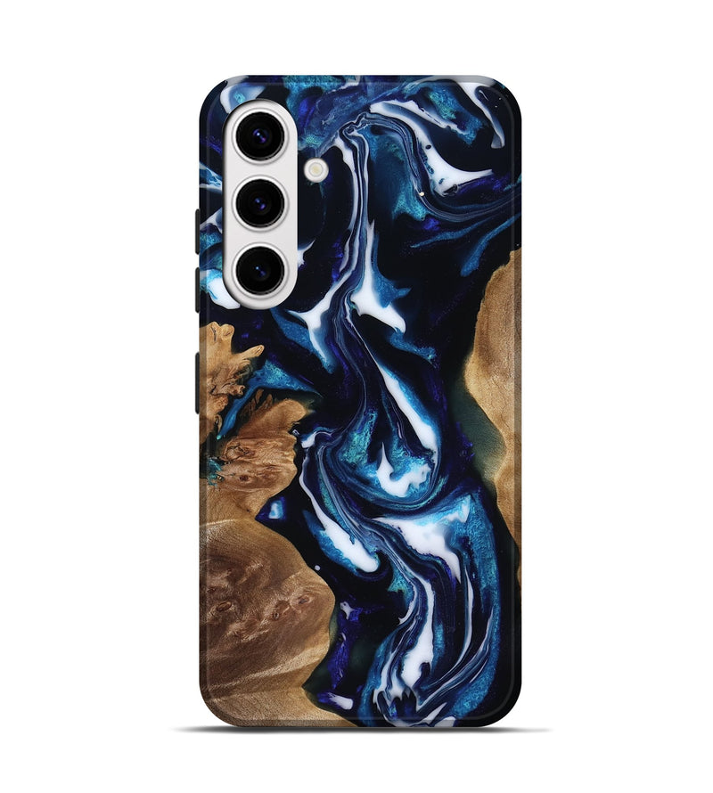 Galaxy S25 Wood Live Edge Phone Case - Lonnie (Blue, 818248)