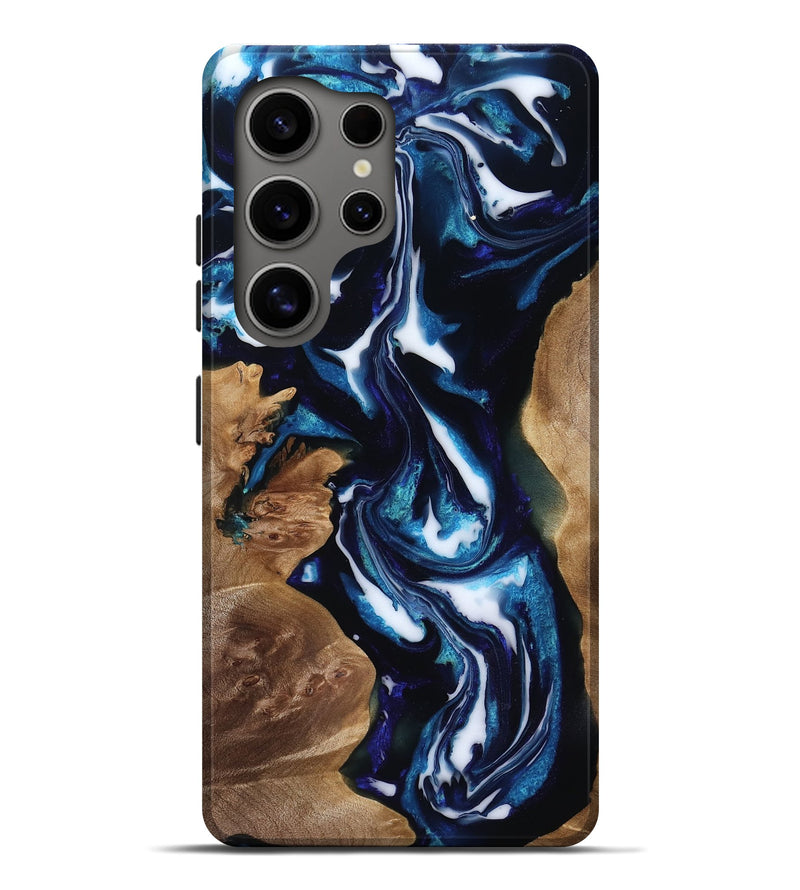 Galaxy S25 Ultra Wood Live Edge Phone Case - Lonnie (Blue, 818248)