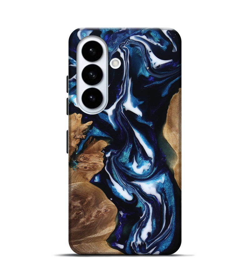 Galaxy S26 Wood Live Edge Phone Case - Lonnie (Blue, 818248)