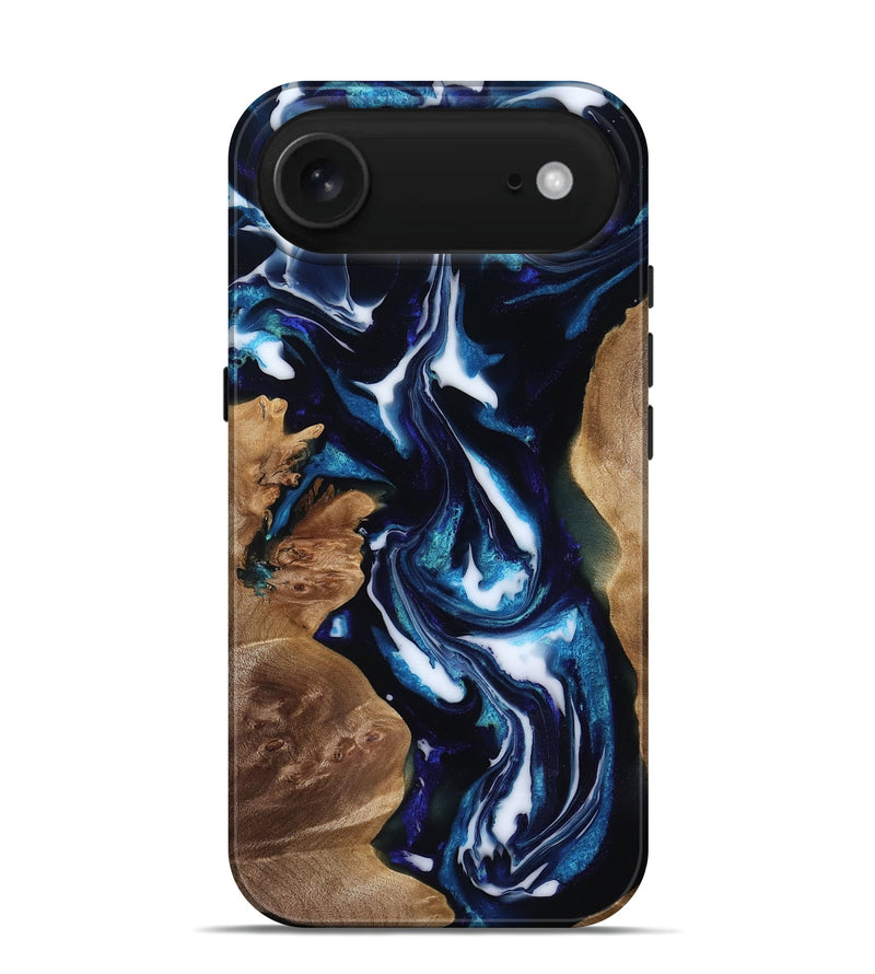 iPhone 17 Air Wood Live Edge Phone Case - Lonnie (Blue, 818248)