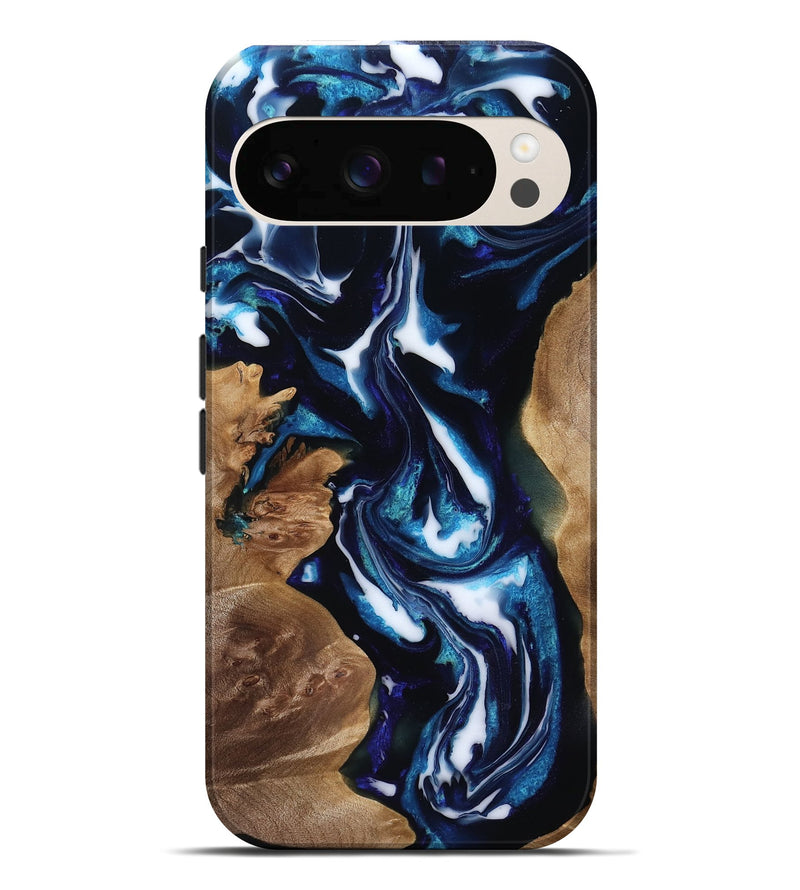 Pixel 10 Pro XL Wood Live Edge Phone Case - Lonnie (Blue, 818248)