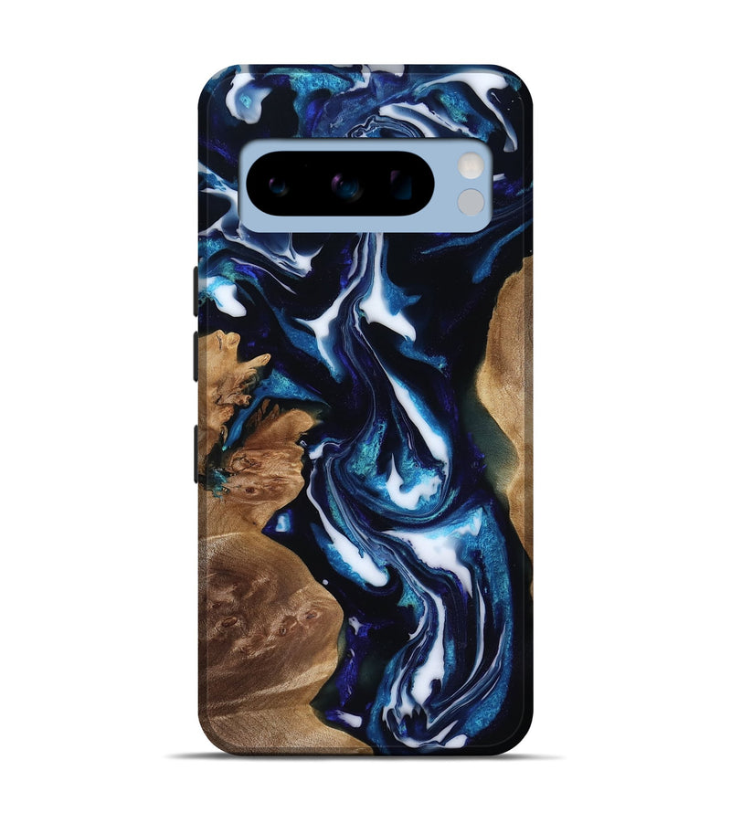 Pixel 8 Pro Wood Live Edge Phone Case - Lonnie (Blue, 818248)