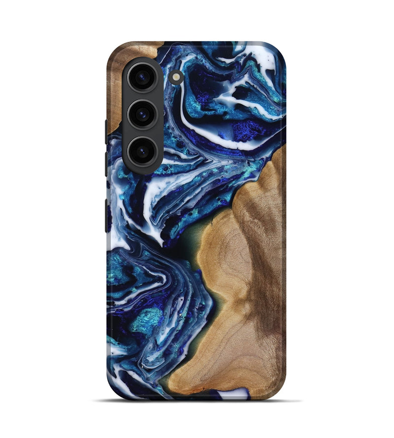 Galaxy S23 Wood Live Edge Phone Case - Rupert (Blue, 818250)