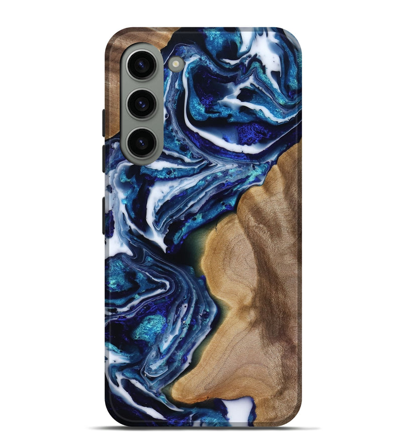 Galaxy S23 Plus Wood Live Edge Phone Case - Rupert (Blue, 818250)
