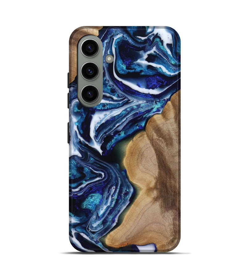 Galaxy S24 Wood Live Edge Phone Case - Rupert (Blue, 818250)
