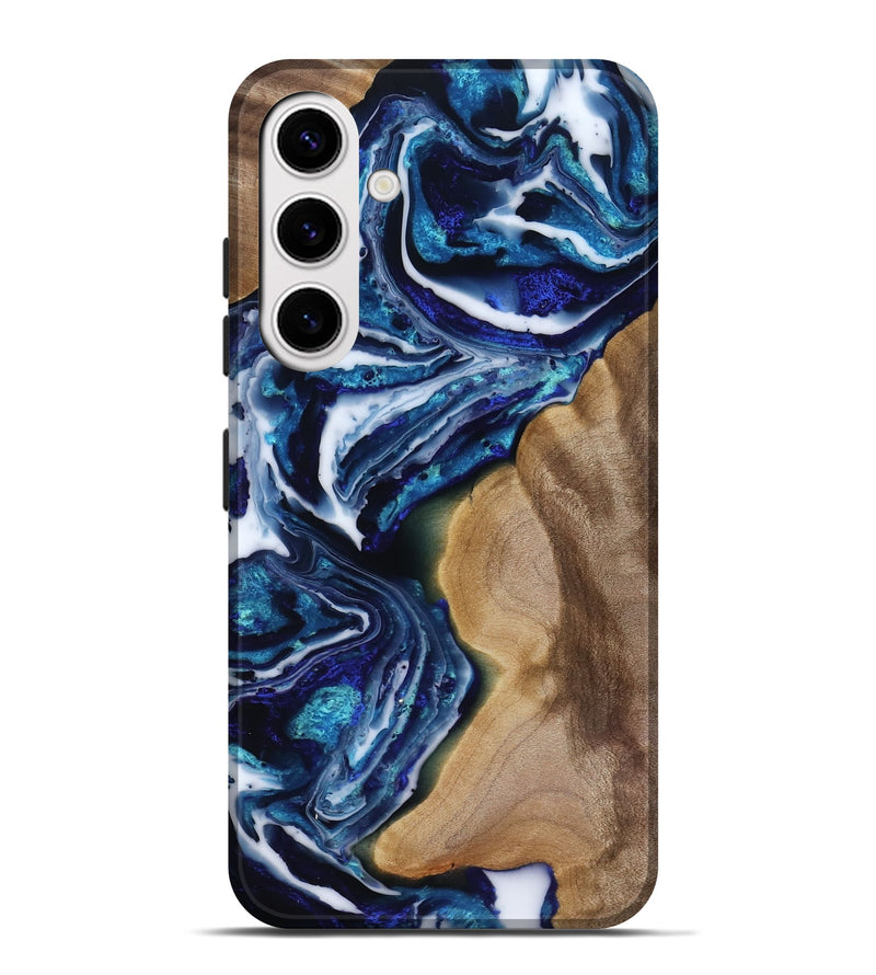 Galaxy S25 Plus Wood Live Edge Phone Case - Rupert (Blue, 818250)