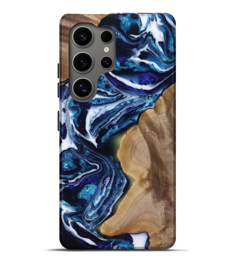 Galaxy S25 Ultra Wood Live Edge Phone Case - Rupert (Blue, 818250)