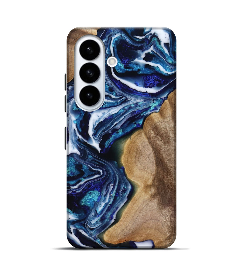 Galaxy S26 Wood Live Edge Phone Case - Rupert (Blue, 818250)
