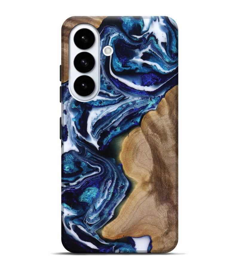 Galaxy S26 Plus Wood Live Edge Phone Case - Rupert (Blue, 818250)