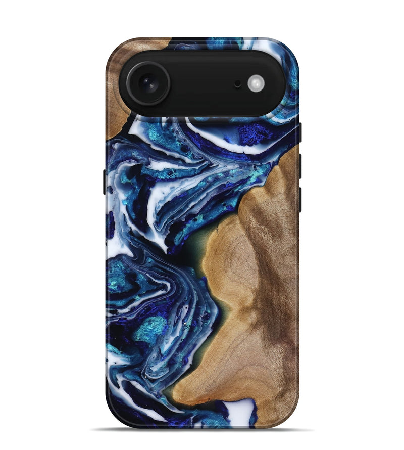 iPhone 17 Air Wood Live Edge Phone Case - Rupert (Blue, 818250)