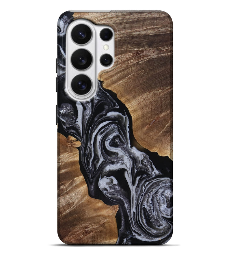 Galaxy S26 Ultra Wood Live Edge Phone Case - Siena (Black & White, 818251)